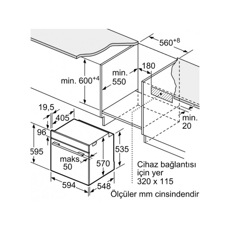 Siemens HU736AEV0T Buhar Destekli Beyaz Ankastre Fırın